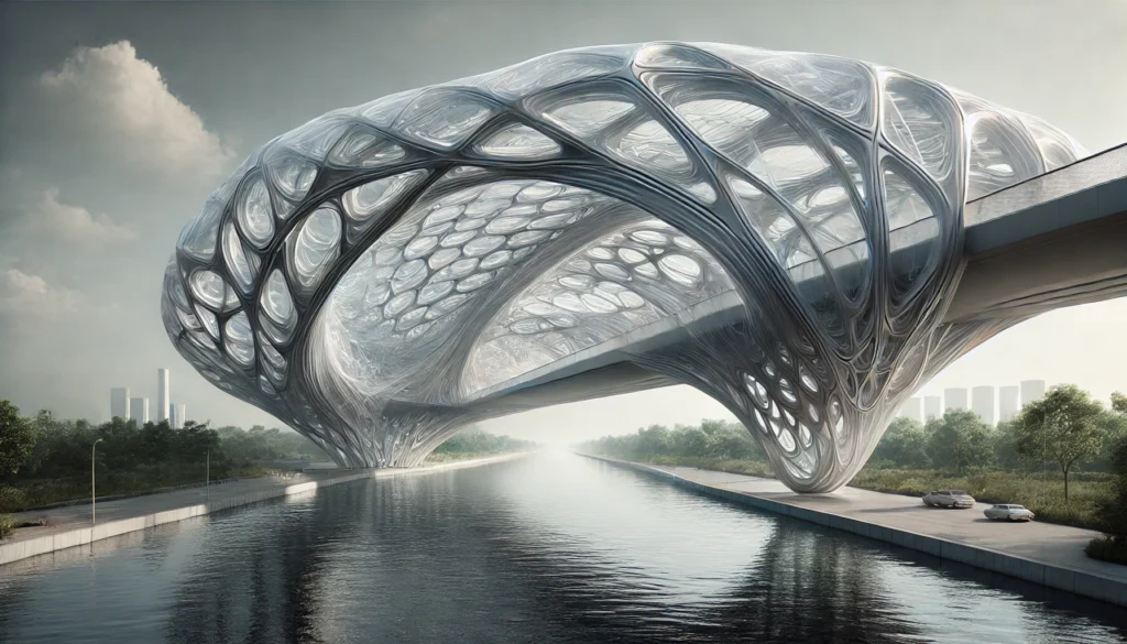 Reinterpretacion-PuentePabellonZahaHadid-por Rodrick-SEEDstudio-parametric-generative-IA